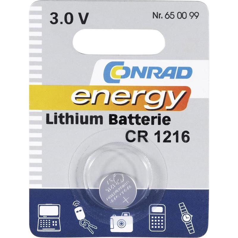 Baterija CR 1216 Conrad energy, CR1216