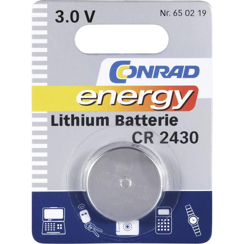 Baterija CR 2430 Li Conrad energy, CR243