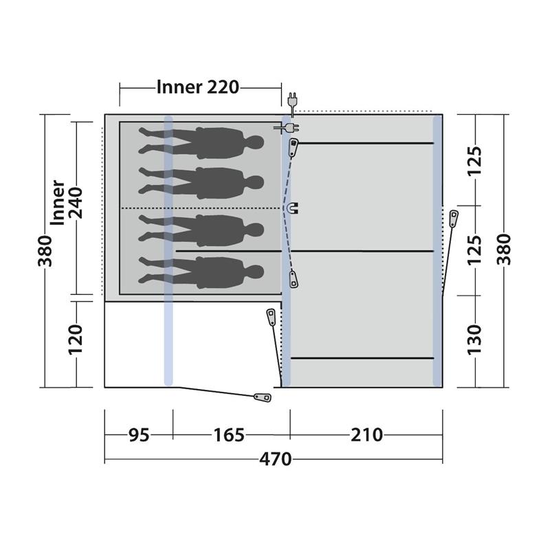 Šotor Outwell Michigan 4 Air