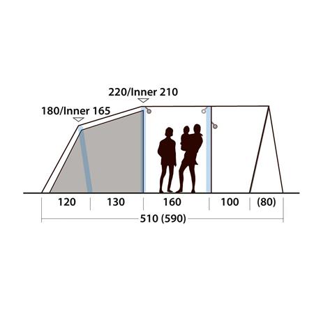 Šotor Outwell Hayward Lake 4 Air TC