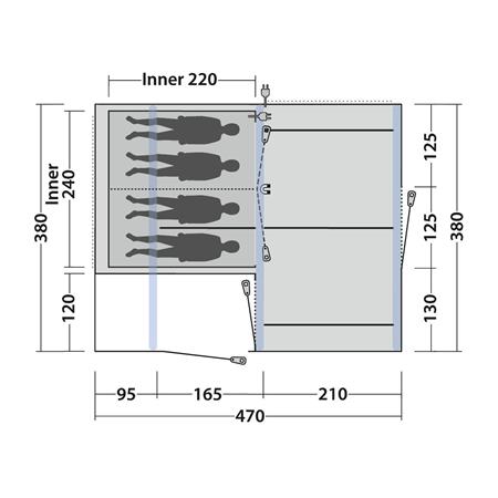 Šotor Outwell Michigan 4 Air
