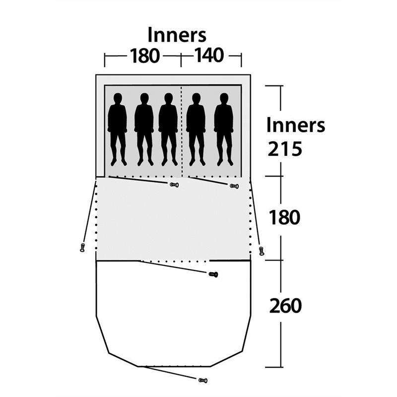 Šotor Outwell Air Polyester Edmonds 5A  