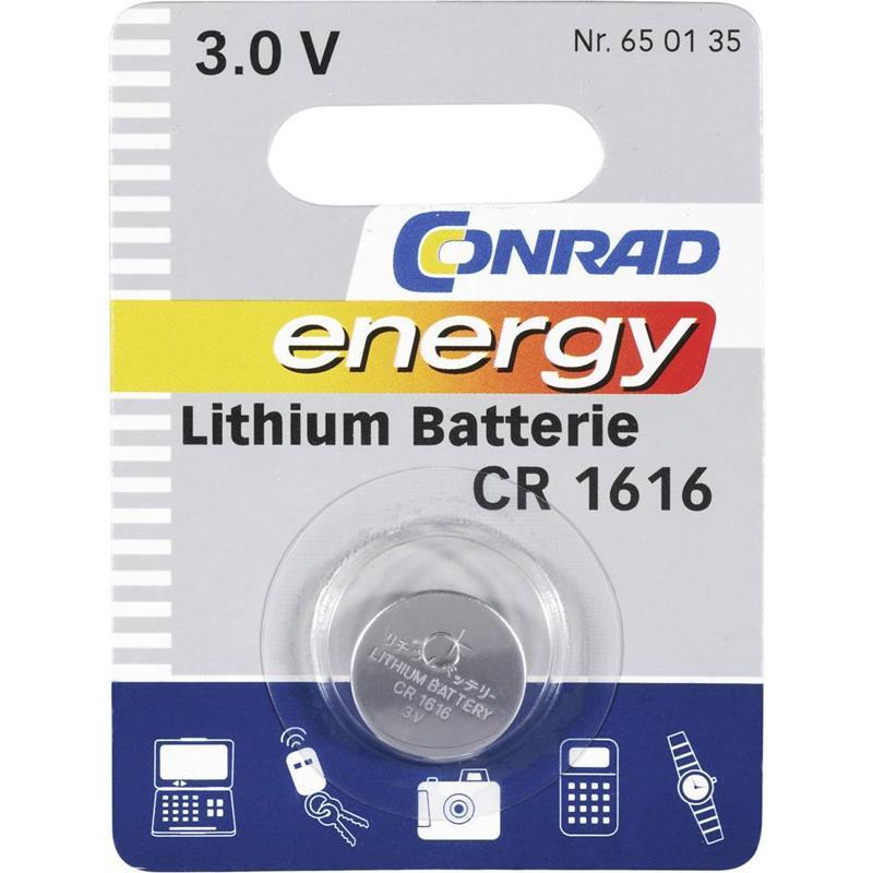 Baterija CR 1616 Li Conrad energy CR1616