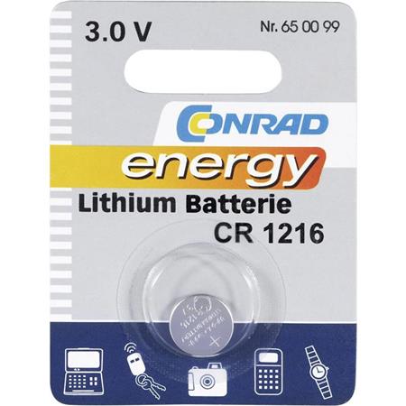 Baterija CR 1216 Conrad energy, CR1216